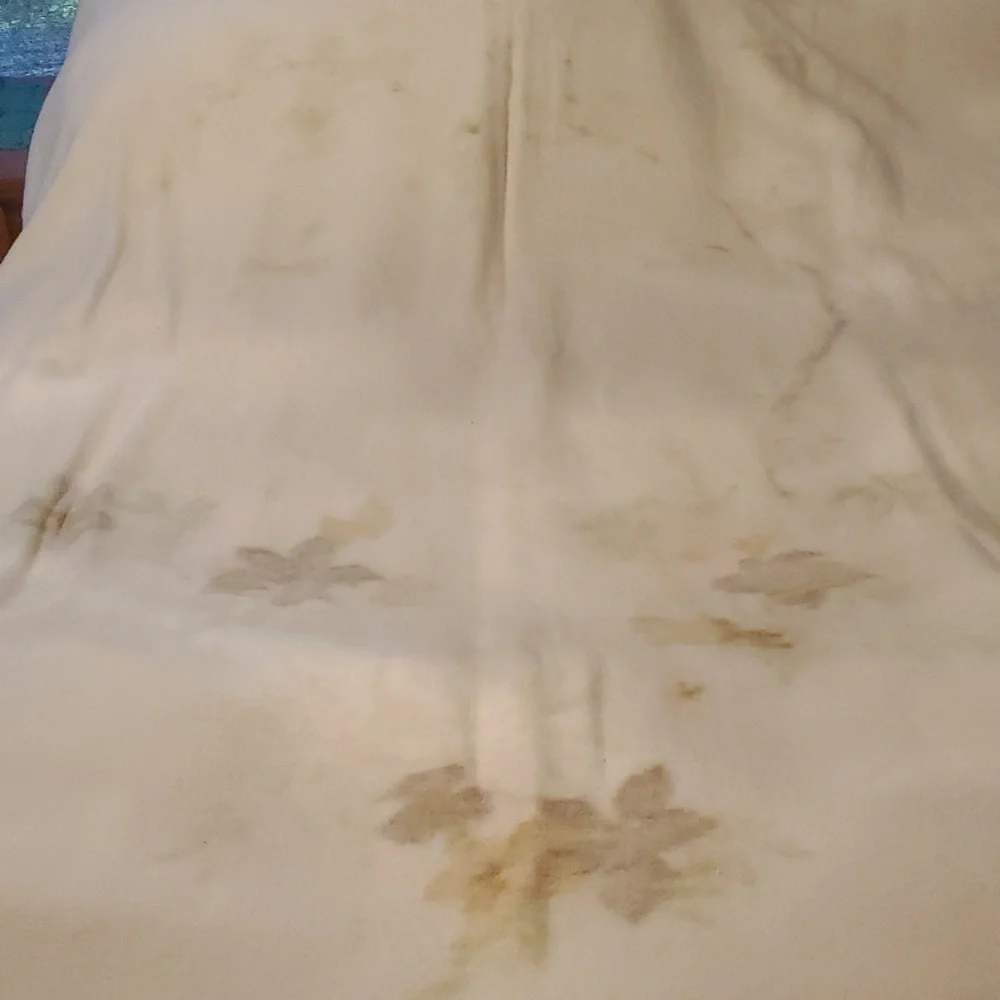 Vintage Satin Trimmed Binding Cream with Soft Floral Colored‎ 74